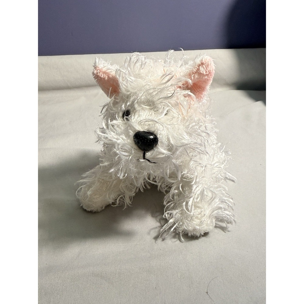 Ganz Webkinz Lil' White Terrier Stuffed Animal Soft Plush Great Condition